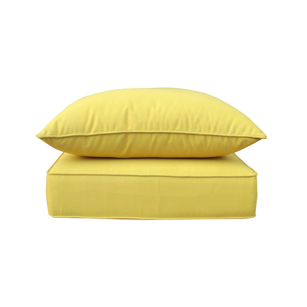BOSSIMA Outdoor Patio Cushions Deep Seat Chair Cushions Sunbrella Furniture Cushions, Mixed Yellow/Green