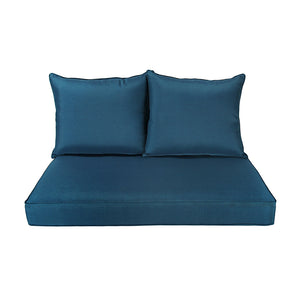 Patio Furniture Cushions Deep Seat Loveseat Cushion Olefin Teal Blue