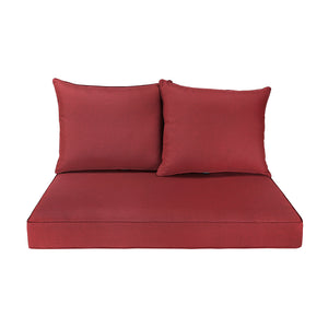 Patio Furniture Cushions Deep Seat Loveseat Cushion Olefin Red