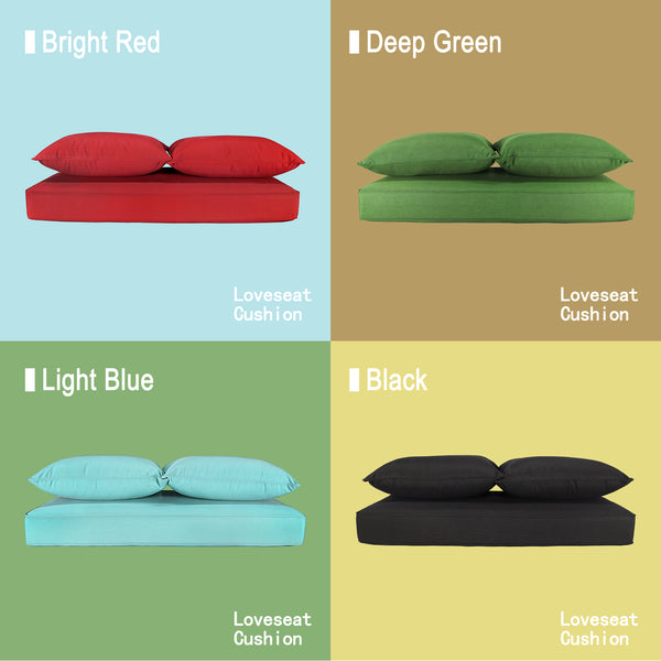 Patio Furniture Cushions Deep Seat Loveseat Cushion Olefin Deep Green