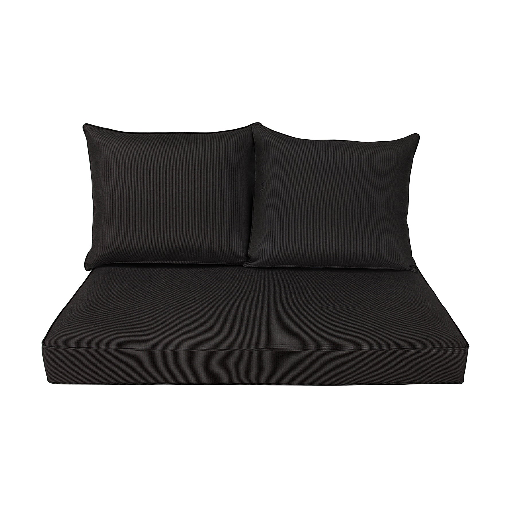 Patio Furniture Cushions Deep Seat Loveseat Cushion Olefin Black