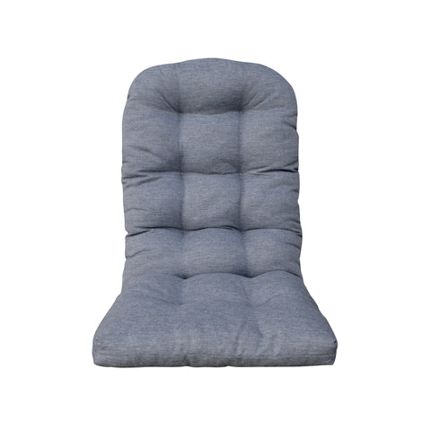 Outdoor Patio Adirondack Chair Cushions Tufted Round Corner (Olefin Light Grey)