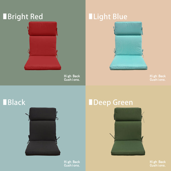 Indoor Outdoor High Back Chair Cushions Olefin Deep Green