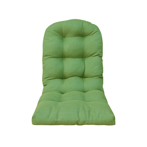 Outdoor Patio Adirondack Chair Cushions Tufted Round Corner (Olefin Deep Green)