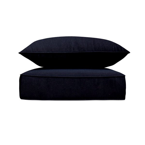 BOSSIMA Sunbrella Outdoor Patio Cushions Deep Seat Chair Cushions Furniture Cushions Canvas Black