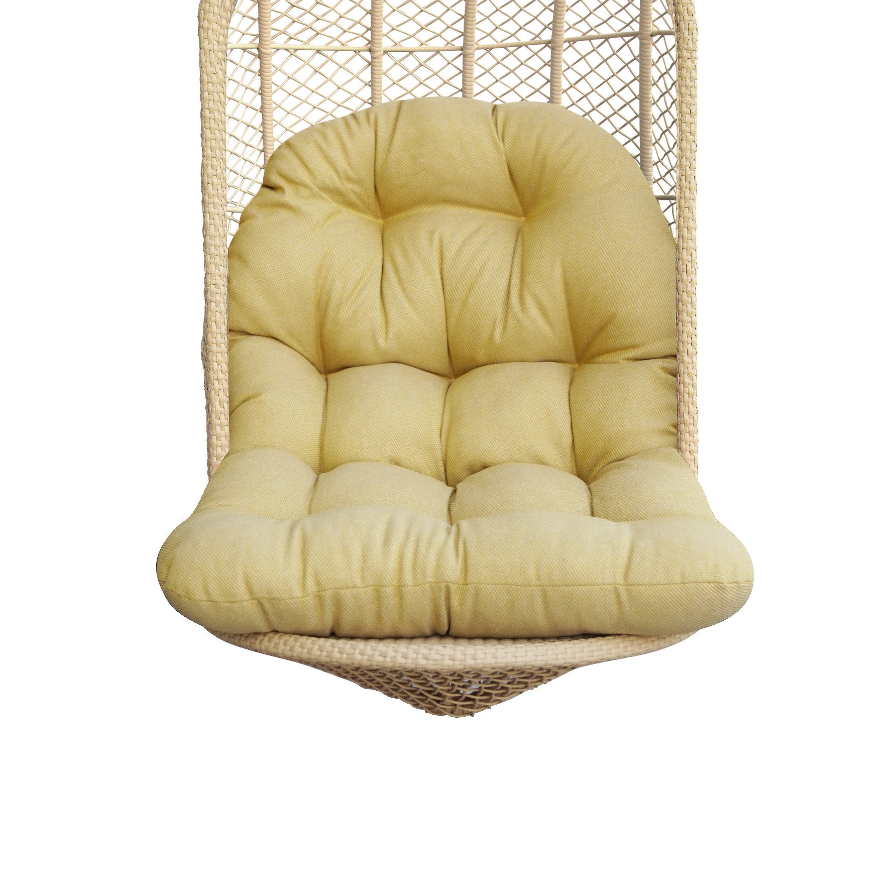 Patio Balcony Hanging Basket Chair Cushions Egg Chair Swing Chair Pads (Olefin Mixed Yellow/Grey)