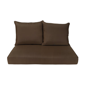 Patio Furniture Cushions Deep Seat Loveseat Cushion Olefin Coffee