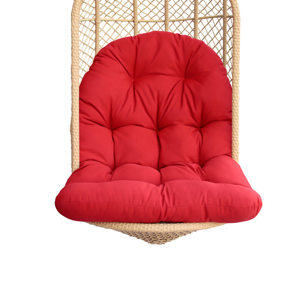 Patio Balcony Hanging Basket Chair Cushions Egg Chair Swing Chair Pads (Olefin Bright Red)