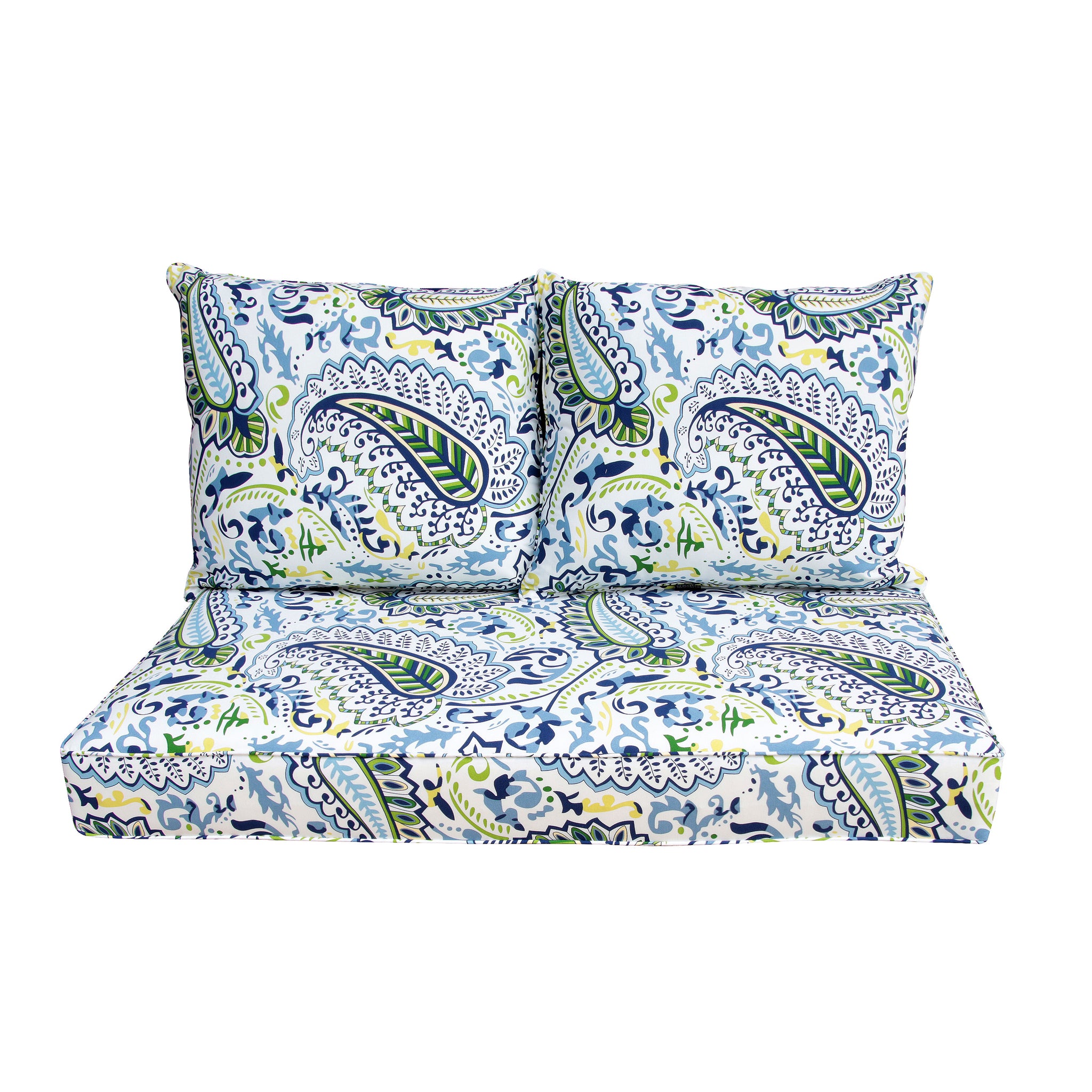 Patio Furniture Cushions Deep Seat Loveseat Cushion Paisley printed