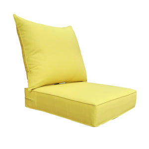 BOSSIMA Outdoor Patio Cushions Deep Seat Chair Cushions Sunbrella Furniture Cushions, Mixed Yellow/Green