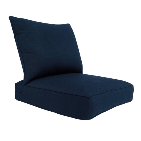 BOSSIMA Sunbrella Outdoor Patio Cushions Deep Seat Chair Cushions Furniture Cushions Spectrum Indigo Navy Blue