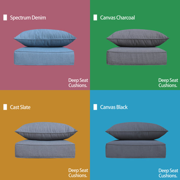 BOSSIMA Sunbrella Outdoor Patio Cushions Deep Seat Chair Cushions Furniture Cushions Canvas Black
