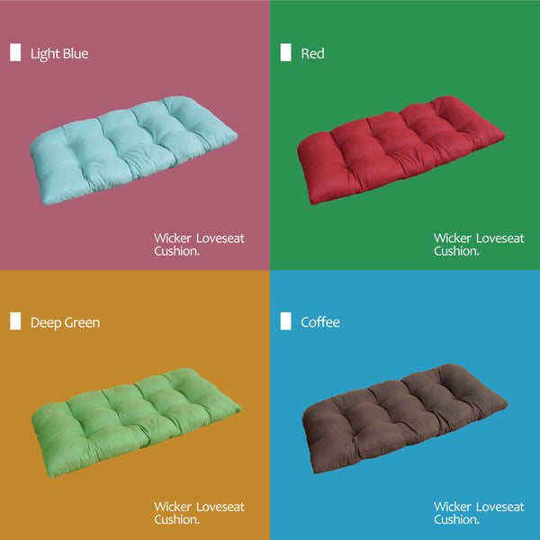Indoor Outdoor Swing Bench Loveseat Cushion Tufted Patio Seating Cushions Chocolate