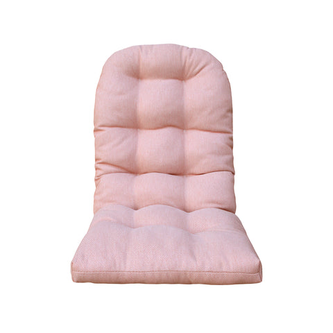 Outdoor Patio Adirondack Chair Cushions Tufted Round Corner (Olefin Mixed Coral/White)