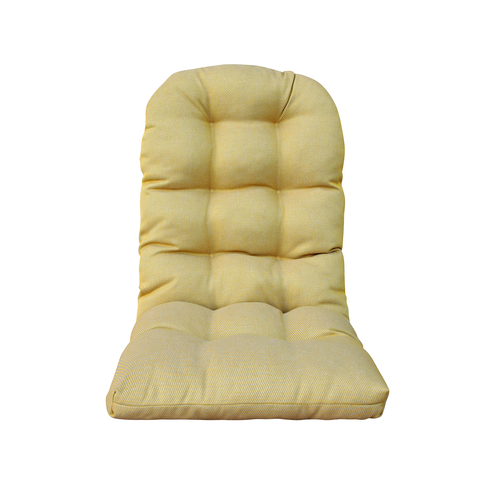 Outdoor Patio Adirondack Chair Cushions Tufted Round Corner (Olefin Mixed Yellow/Grey)