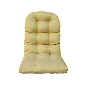 Outdoor Patio Adirondack Chair Cushions Tufted Round Corner (Olefin Mixed Yellow/Grey)