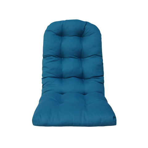 Outdoor Patio Adirondack Chair Cushions Tufted Round Corner (Olefin Teal Blue)