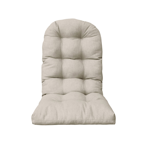 Outdoor Patio Adirondack Chair Cushions Tufted Round Corner (Olefin Taupe)