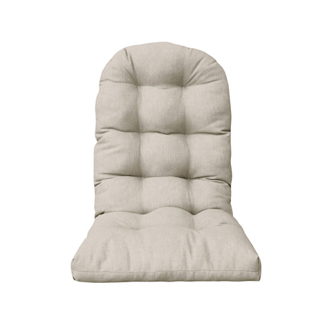 Outdoor Patio Adirondack Chair Cushions Tufted Round Corner (Olefin Taupe)