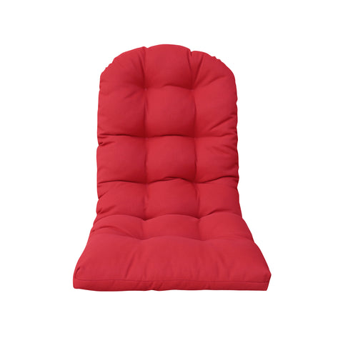 Outdoor Patio Adirondack Chair Cushions Tufted Round Corner (Olefin Bright Red)