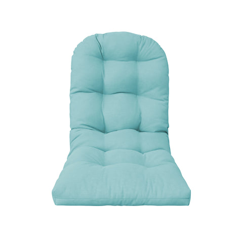 Outdoor Patio Adirondack Chair Cushions Tufted Round Corner (Olefin Light Blue)