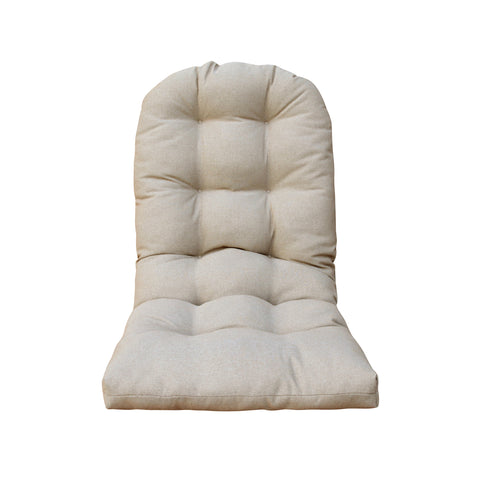 Outdoor Patio Adirondack Chair Cushions Tufted Round Corner (Olefin Oatmeal)