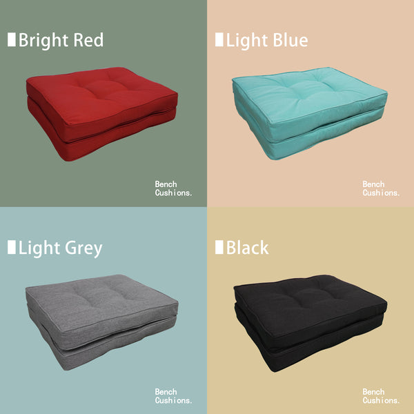 Indoor Outdoor Swing Bench Loveseat Chair Cushion Olefin Light Grey