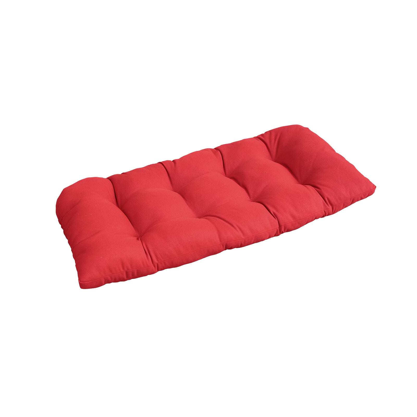 Indoor Outdoor Swing Bench Loveseat Cushion Tufted Patio Seating Cushions Bright Red