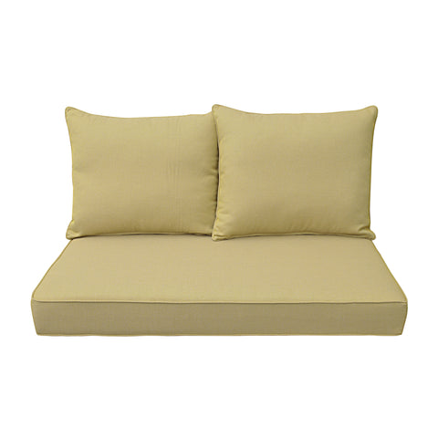 Patio Furniture Cushions Comfort Deep Seat Loveseat Cushion Mixed Yellow/Grey