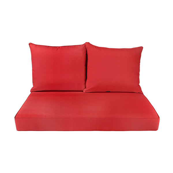 Patio Furniture Cushions Deep Seat Loveseat Cushion Olefin Bright Red