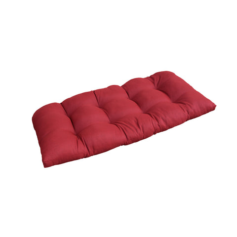 Indoor Outdoor Swing Bench Loveseat Cushion Tufted Patio Seating Cushions Red