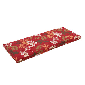 Bossima Red/Brown Floral Bench Cushion