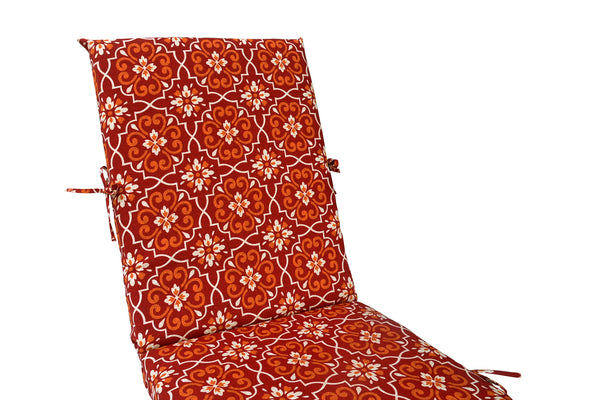 Red Damask Chaise Lounge