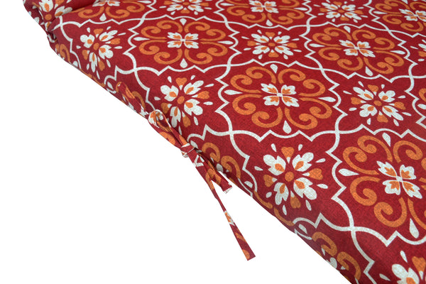 Red Damask Chaise Lounge