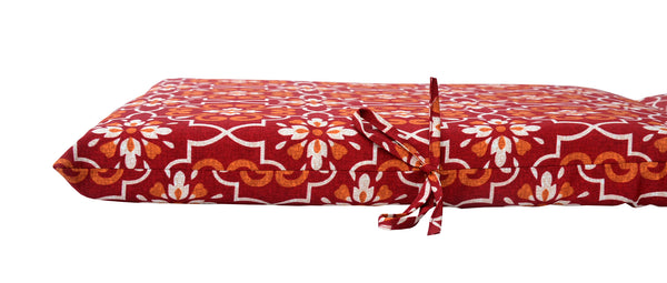Red Damask Chaise Lounge