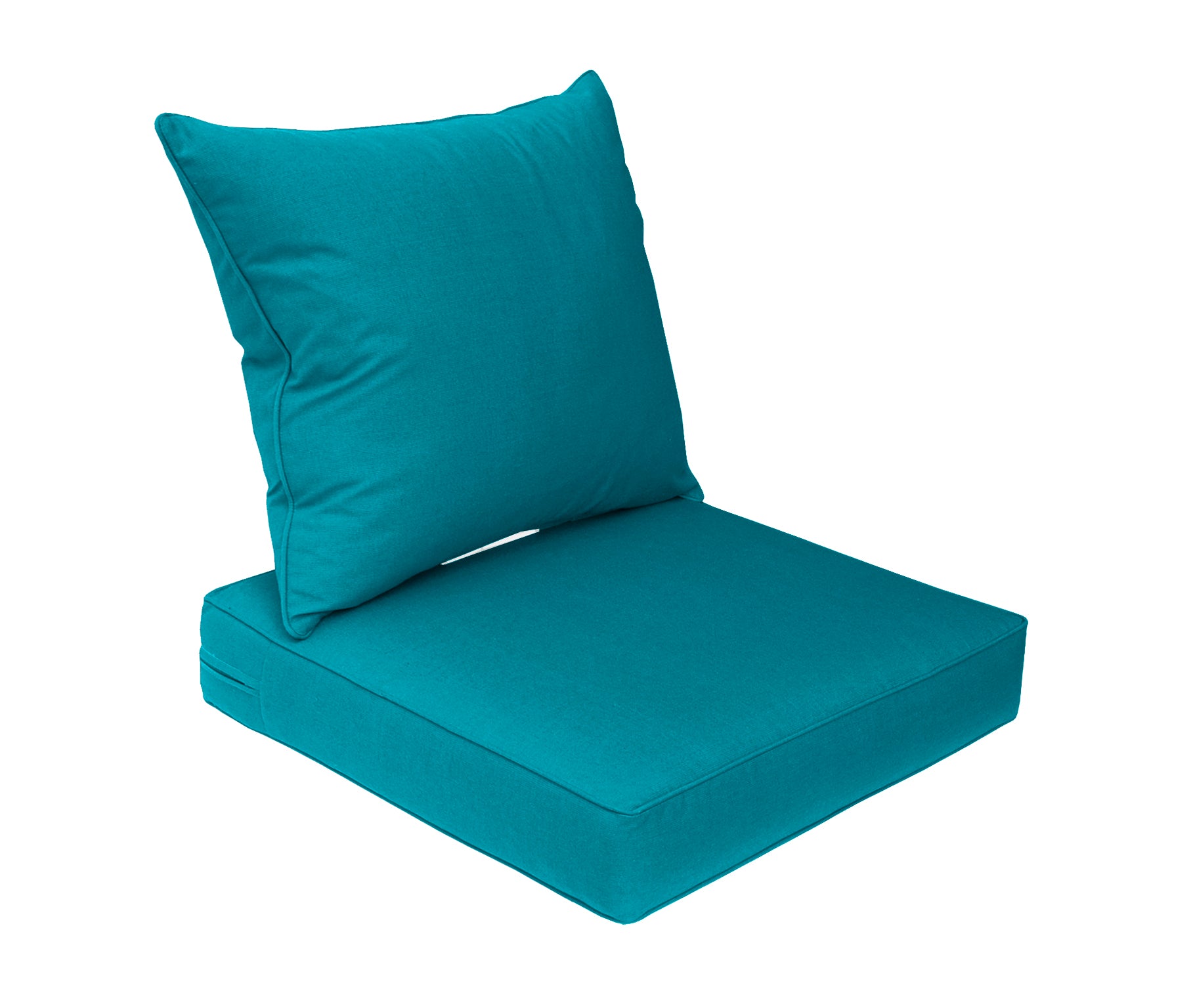 Indoor/Outdoor Deep Seat Chair Cushion Set, 1 Seat Cushion and 1 Back Cushion Sunbrella Spectrum Peacock