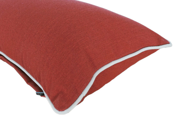 Brick Red Rectangle Toss Pillow (Reversible, Set of 2)