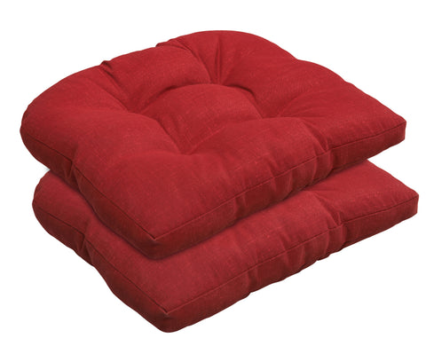 Bossima Outdoor Rust Red Wicker Seat Cushion, set of 2