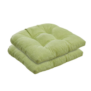 Bossima Green Piebald Wicker Chair Cushion Set