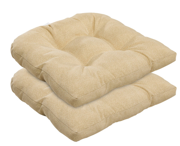 Cream Wicker Chair Cushion (Set of 2)