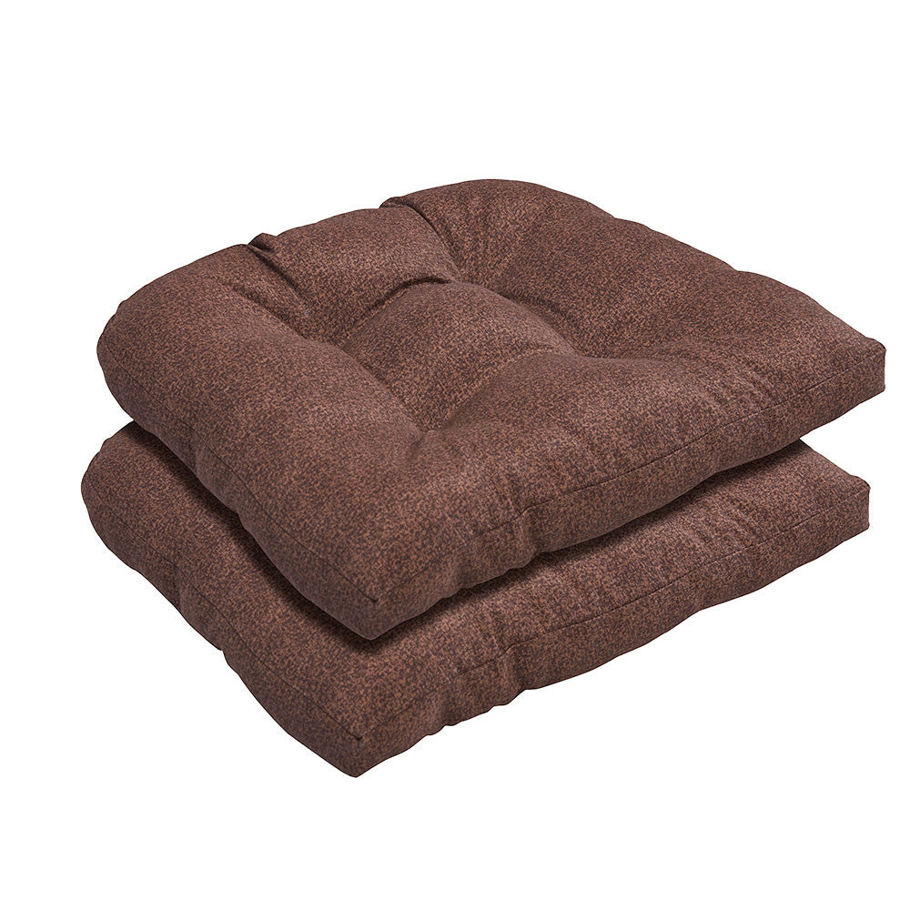 Bossima Coffee Wicker Chair Cushion Set