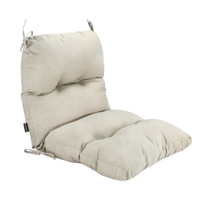 Outdoor Indoor High Back Chair Tufted Cushions Olefin Taupe