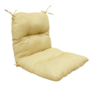 Outdoor Indoor High Back Chair Tufted Cushions Olefin Mixed Yellow/Grey