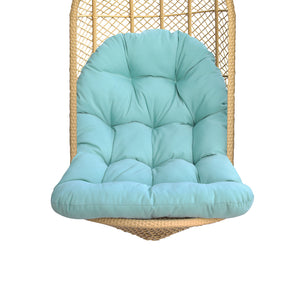 Patio Balcony Hanging Basket Chair Cushions Egg Chair Swing Chair Pads (Olefin Light Blue)