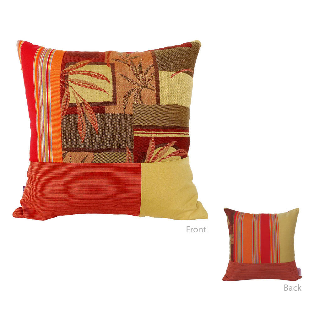 Bossima Red Square Mosaic Pillow