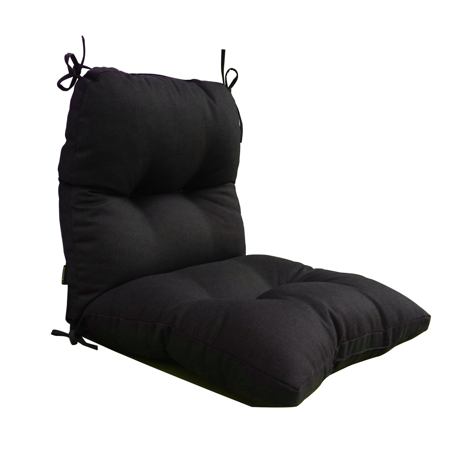 Outdoor Indoor High Back Chair Tufted Cushions Olefin Mixed Black/Grey