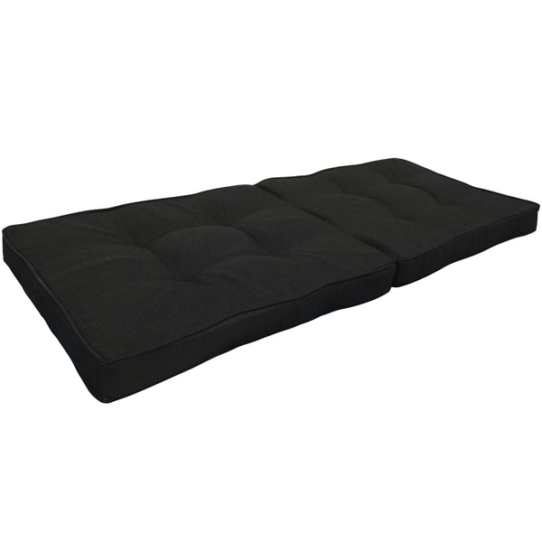 Indoor Outdoor Swing Bench Loveseat Chair Cushion Olefin Black