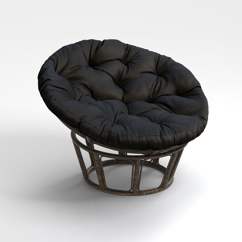 Papasan Chair Cushion Ground Cushions 44 inches Olefin Black