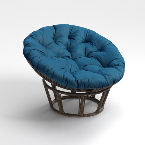 Papasan Chair Cushion Ground Cushions 44 inches Olefin Teal Blue