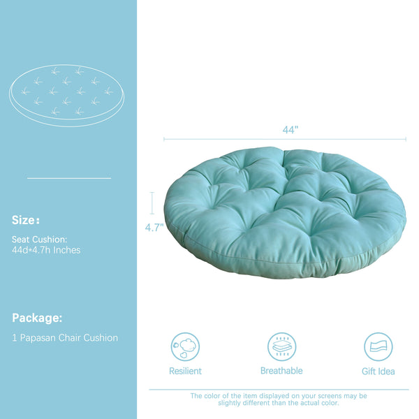 Papasan Chair Cushion Ground Cushions 44 inches Olefin Teal Blue